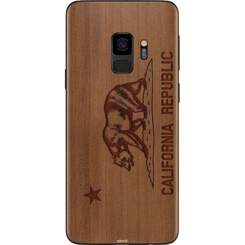 California Wood Flag Galaxy S9 Skin